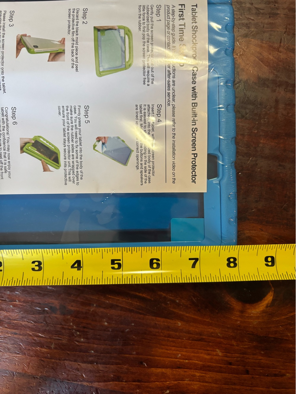 Blue Tablet Protective Case with Built-In Screen Protector - Picture 4 of 6